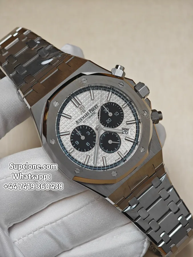 View 1 of Audemars Piguet Super Clone Royal Oak White Dial 26331ST Chronograph 41mm