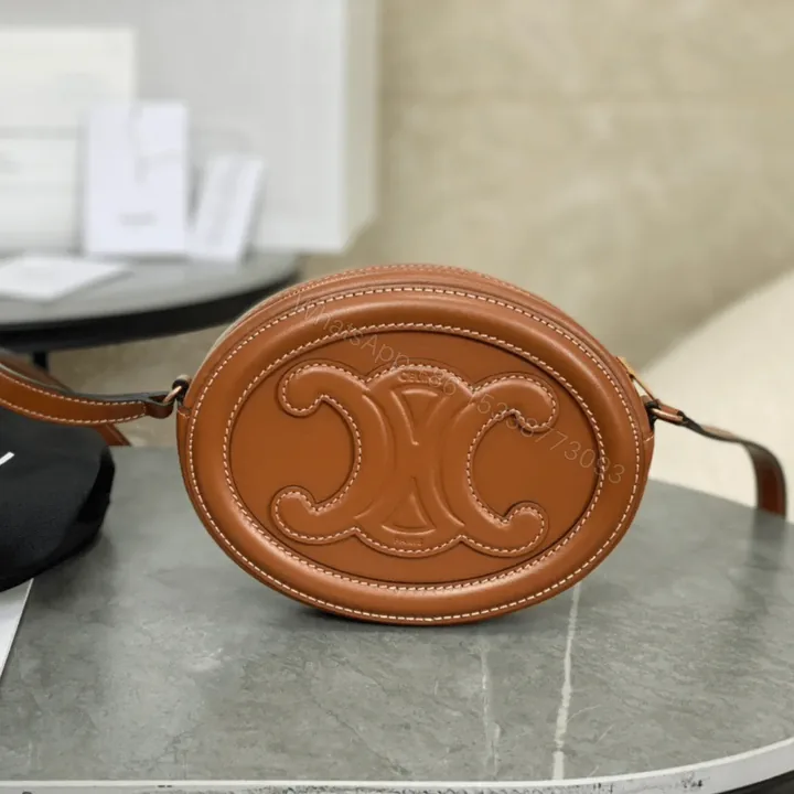 View 1 of Celine Mini Handbag Replica 11 Brown Soft Leather 16×12.5x4cm