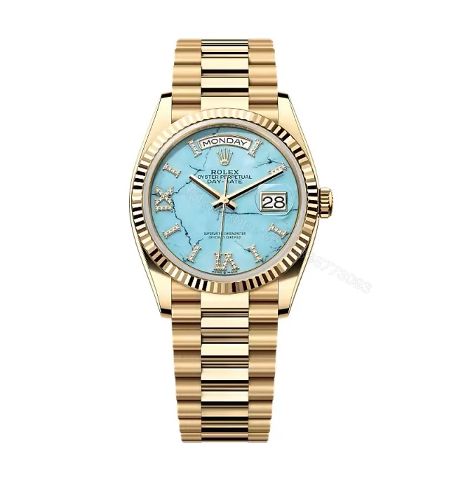 View 1 of Superclone Rolex Day-Date Turquoise Diamond Dial 128238-0071 36 mm