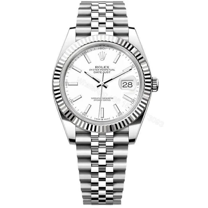View 1 of Rolex Datejust 41 White Dial Silver Jubilee Bracelet