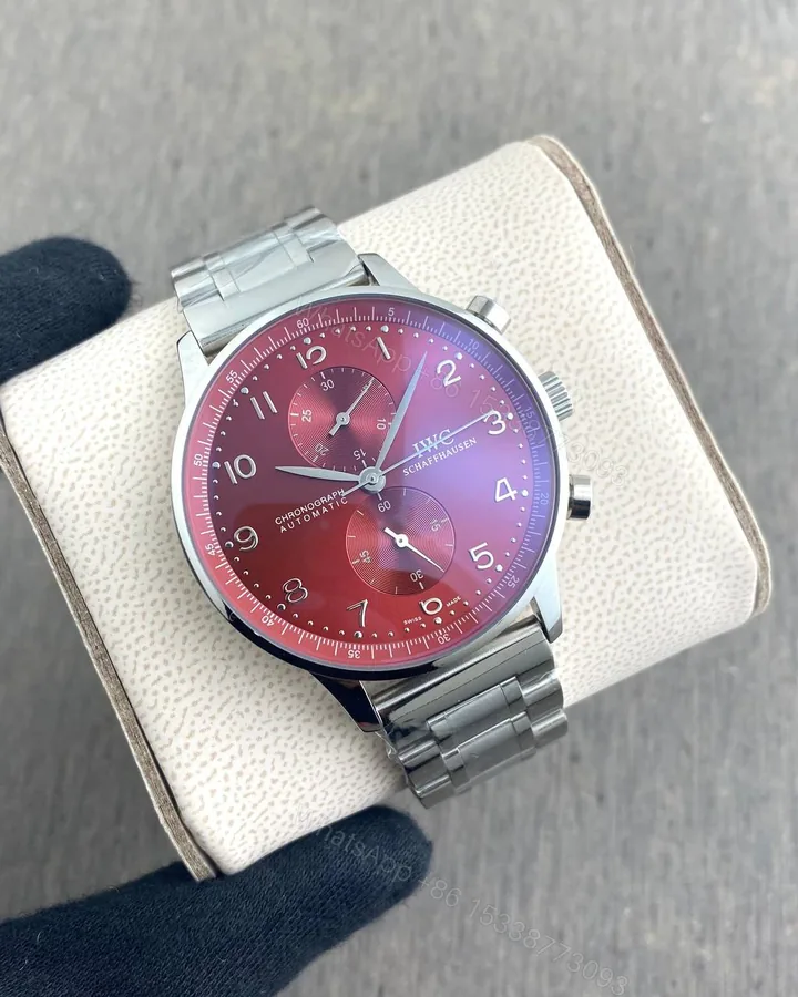 View 1 of IWC Schaffhausen Red Dial 42mm Automatic Chronograph