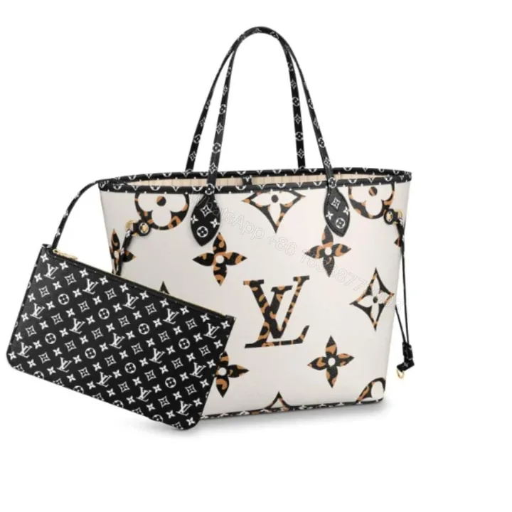 View 1 of Louis Vuitton Neverfull Monogram Giant Jungle MM White Havana 31Cm M44716