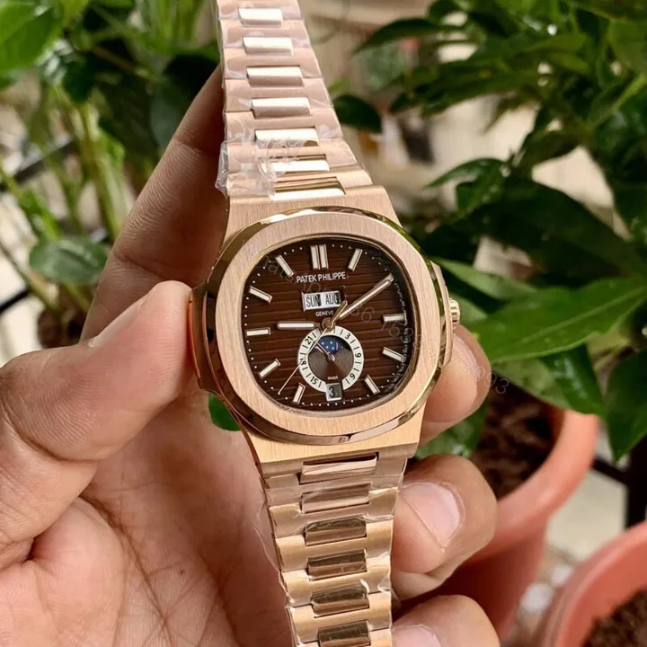 View 1 of Patek Philippe Nautilus Moonface Brown 41mm Automatic