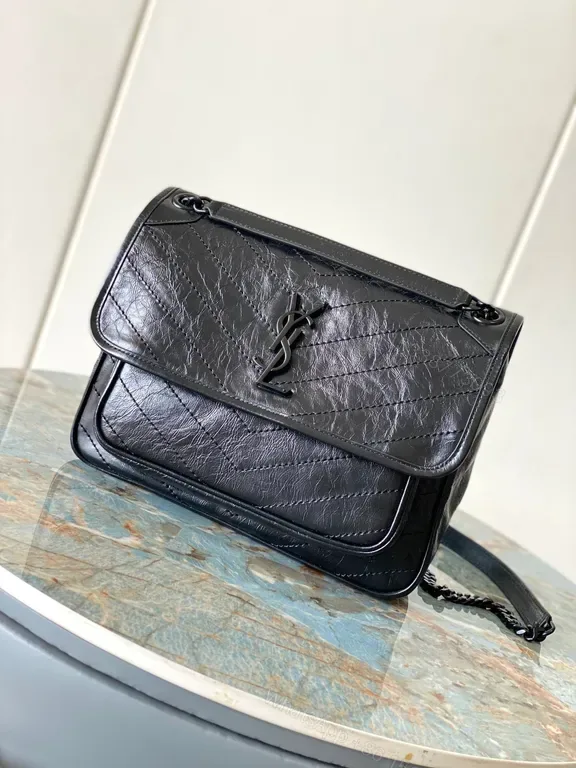 View 1 of Quilted Leather Crossbody: YSL-Inspired Luxe, Compact Chic