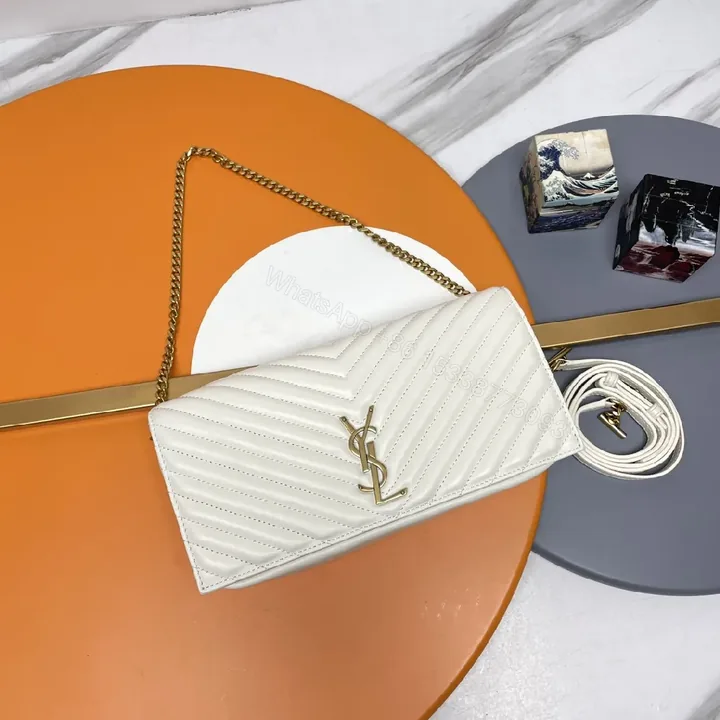 View 1 of Quilted Crossbody Bag: White Leather, Gold Hardware, Modern Chic