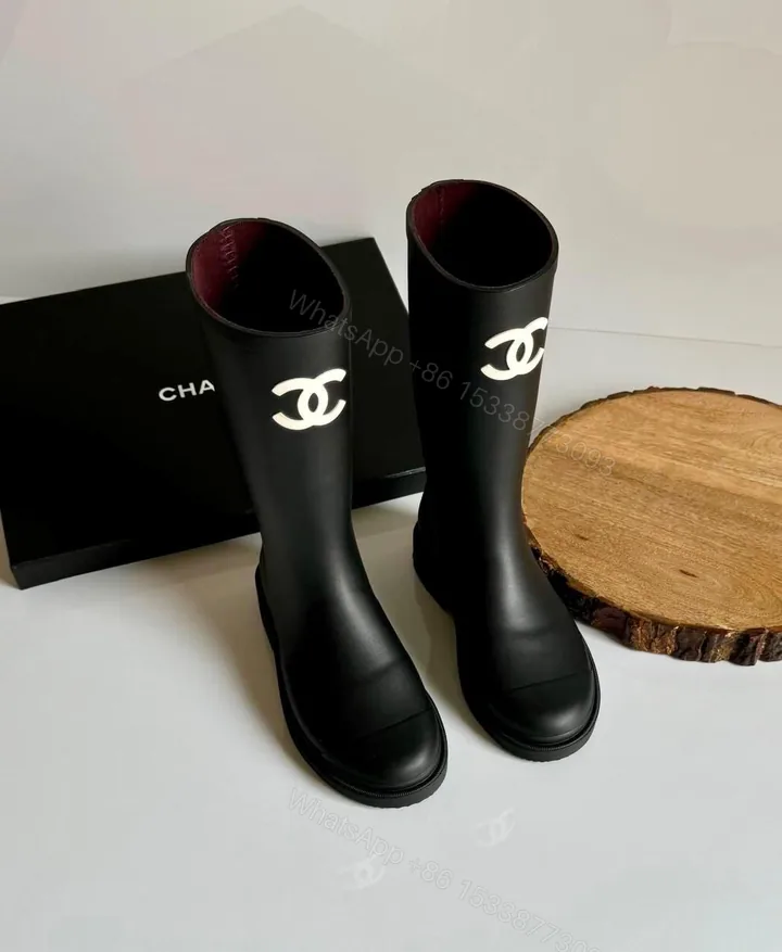 View 1 of Chanel Rubber Rain Boots