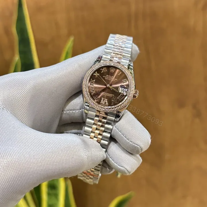View 1 of Rolex Datejust 31mm Watch With Diamonds – Chocolate Dial Super Clone