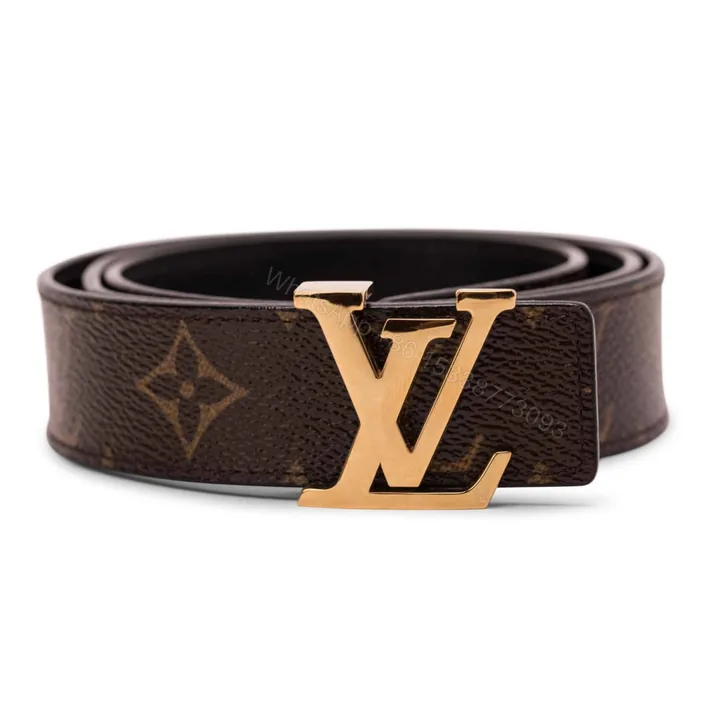View 1 of LOUIS VUITTON BELT INITIALES REVERSIBLE MONOGRAM 1W NOIR BLACK/BROWN – B32
