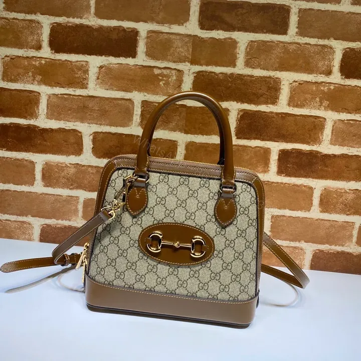View 1 of Gucci GG Supreme Canvas Horsebit 1955 Small Top Handle Bag