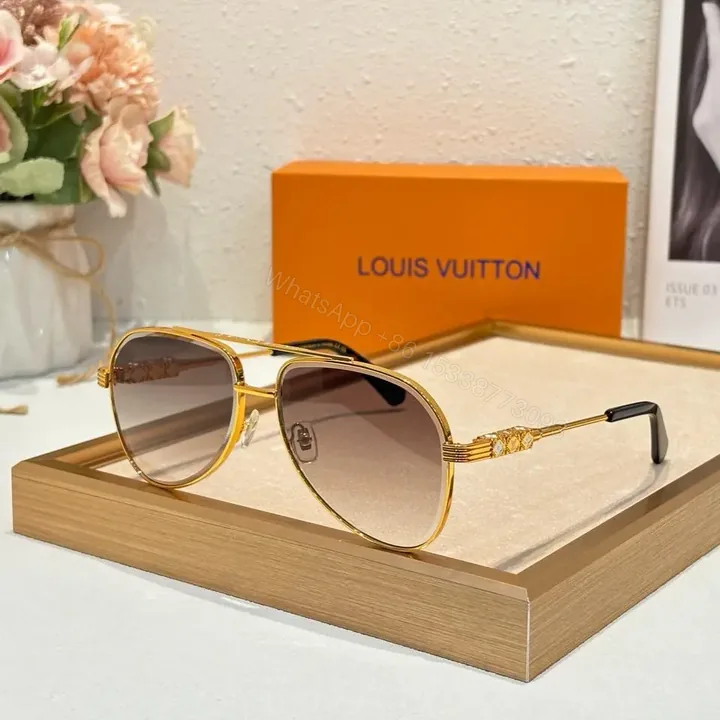 View 1 of Louis Vuitton Unisex Sunglasses Black-Grey UV Protection