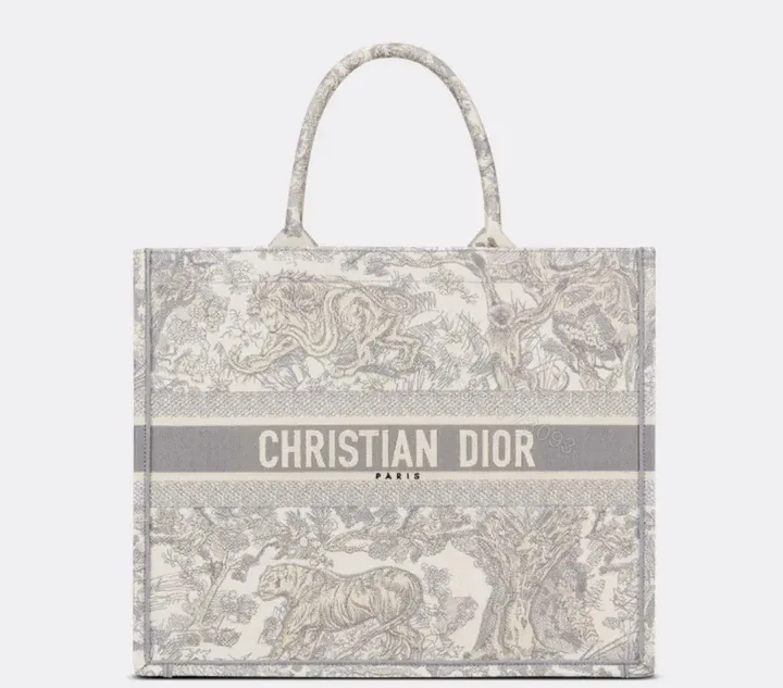 View 1 of Design LARGE BOOK TOTE Ecru and Gray – Dubai Fashion LUX