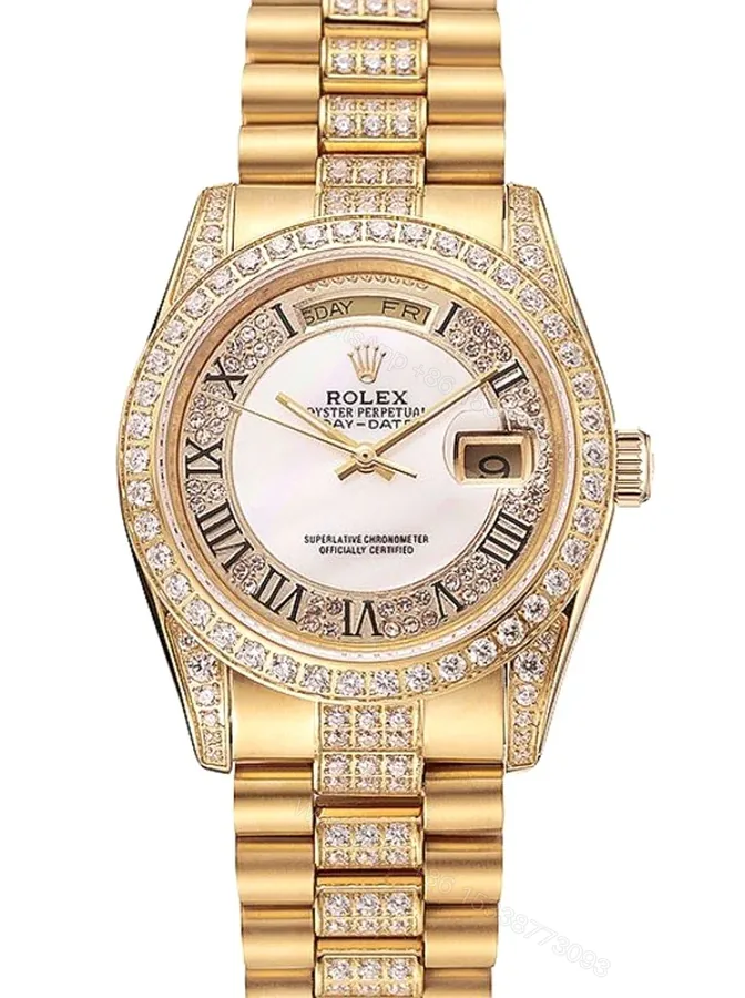 View 1 of Superclone Rolex Day-Date White Dial 1453958 37 mm