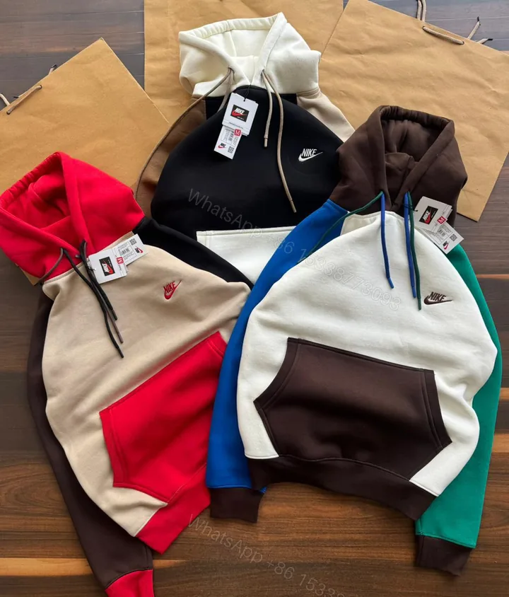 View 1 of FIRST COPY NIKE 3-Thread cotton fleece hoodie