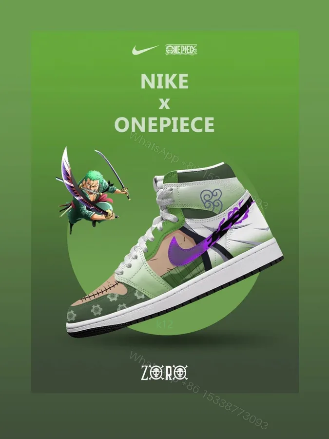 View 1 of Zoro V.2 Custom High-Top Jordan 1