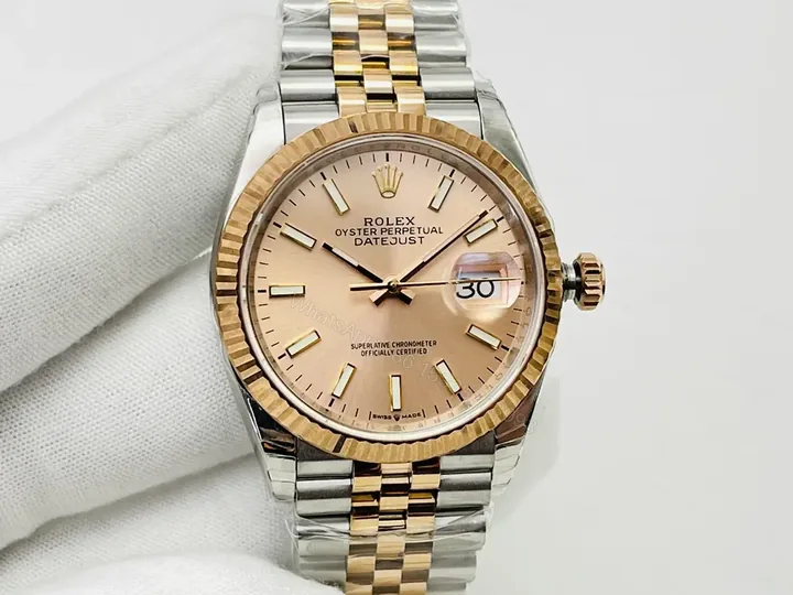 View 1 of Rolex Datejust 36 Rolesor Everose Fluted Jubilee Pink Dial 116231-0062