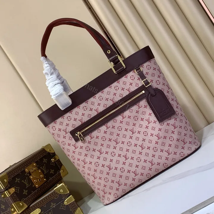 View 1 of LV A貨粉色老花托特包 大容量手提包百搭款