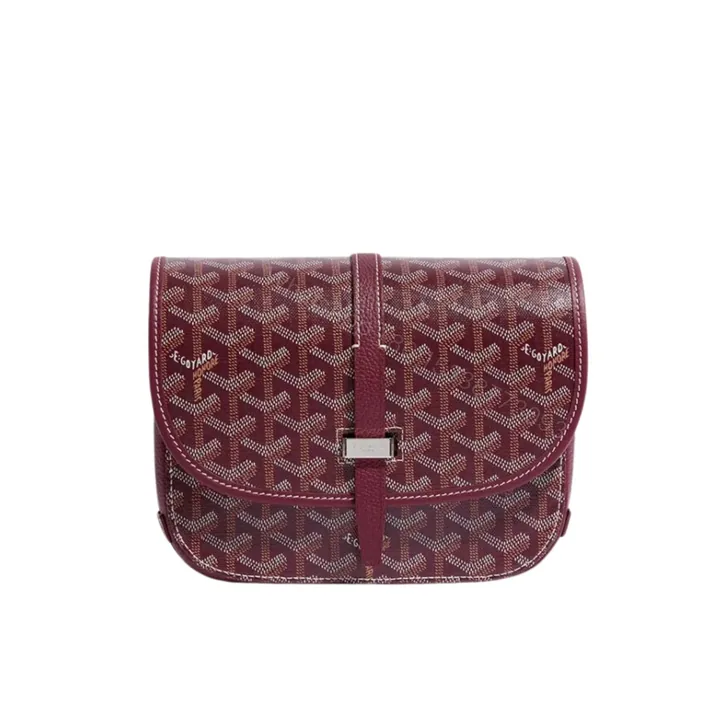 View 1 of GOYARD BELVEDERE PM BAG DARK RED 22CM