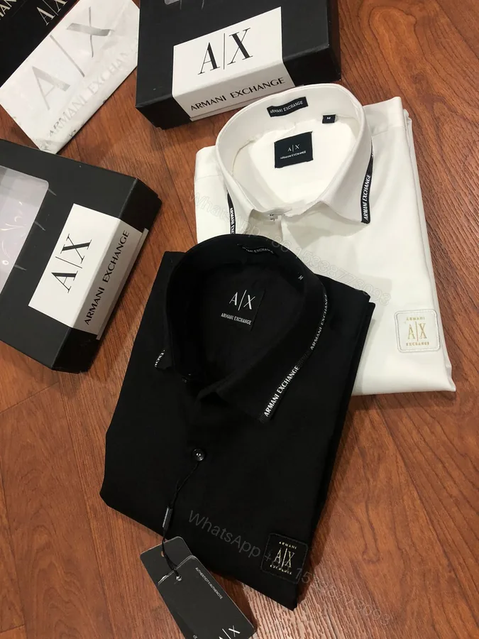 View 1 of First Copy Armani Exchange Cotton Shirt