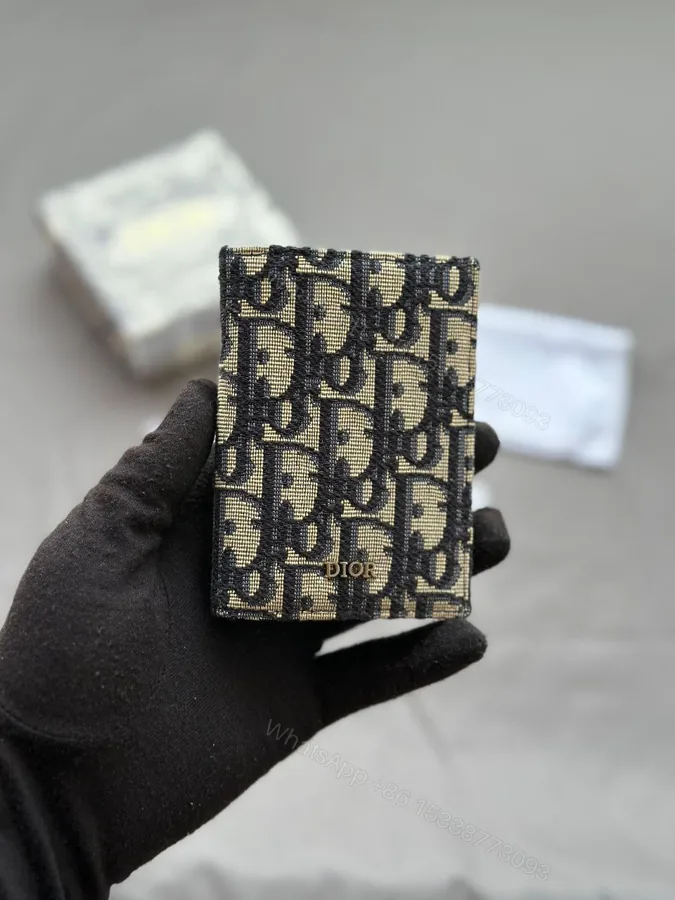 View 1 of CHRISTIAN DIOR Oblique Bi-Fold Card Holder
