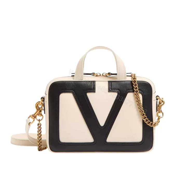 View 1 of VALENTINO GARAVANI VIVA SUPERSTAR NAPPA HANDBAG BUTTER AND BLACK 6W0B0R73PTJ R4V