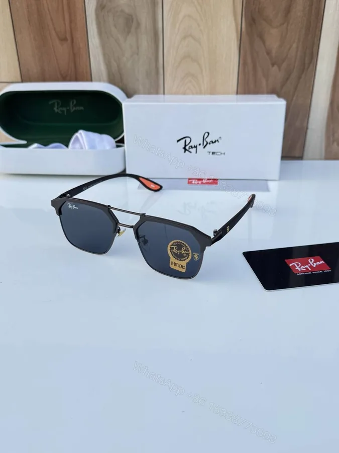 View 1 of First Copy RayBan 04 Brown Black Sunglasses