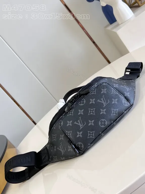 View 1 of Black Monogram Tote Bag with Zipper, Adjustable Strap, Louis Vuitton-inspired style