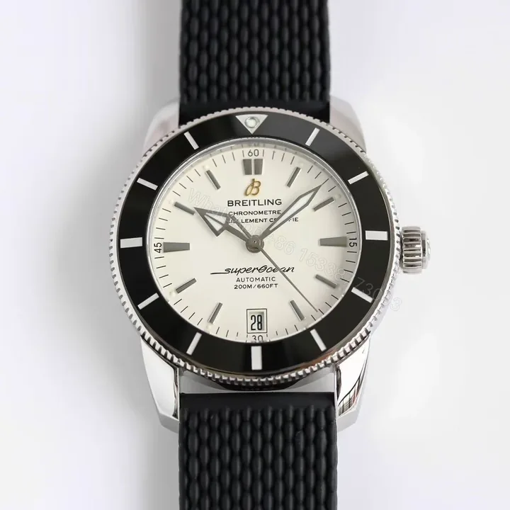 View 1 of Breitling Superocean Silver Replica 46MM Premium Rubber Strap Diver Edition AB202012.G828.256S.A20D.2