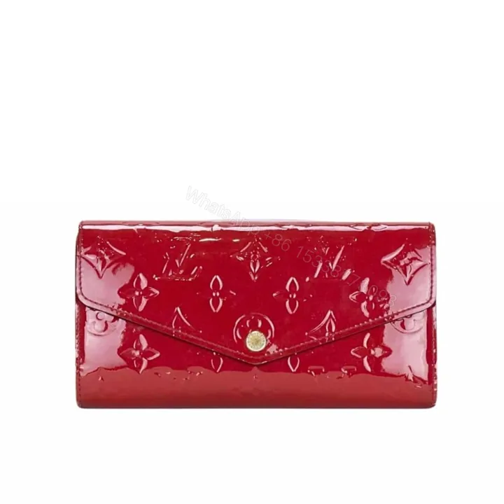 View 1 of Louis Vuitton Sarah Monogram Wallet Red 19Cm