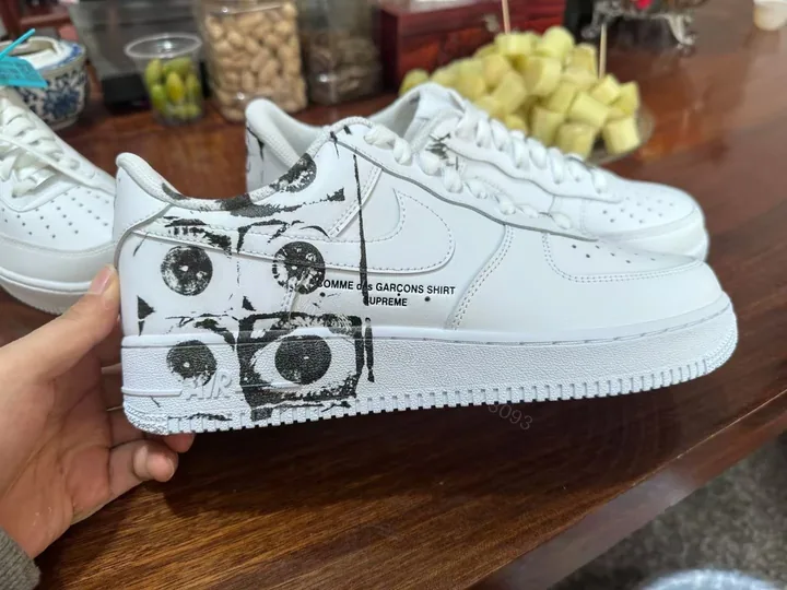 View 1 of Nike Air Force 1 Low Supreme Comme des Garcons Shirt