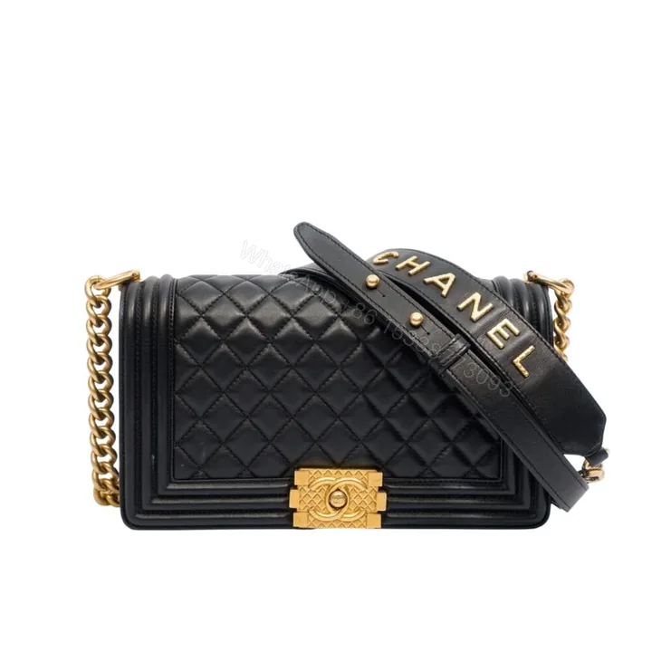 View 1 of Chanel Medium Boy Quilted Black 25Cm