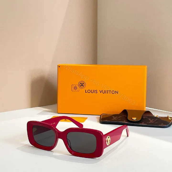 View 1 of Oversized Modern Frames Sunglasses with LV Accents, Bold Color