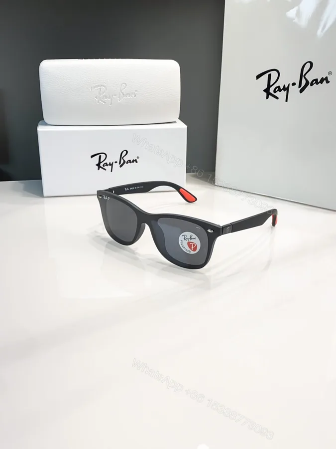 View 1 of Ray-Ban Wayfarer Black Polarized