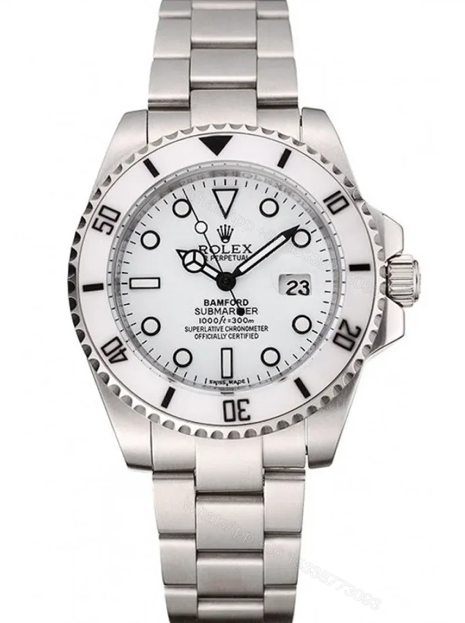 View 1 of Replica Rolex Submariner White Dial 1453863