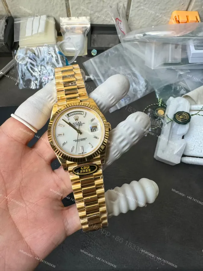 View 1 of Rolex Day-Date M228238-0071 1:1 Replica White Dial 40MM 3255 Movement Presidential Bracelet Super Clone Watch