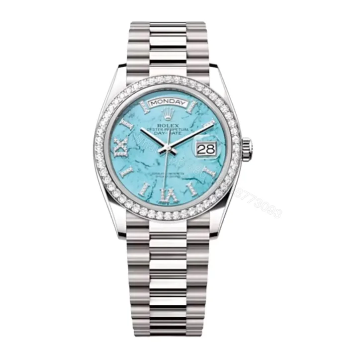 View 1 of Replica Rolex Day-Date Turquoise Dial 128349RBR 36 mm