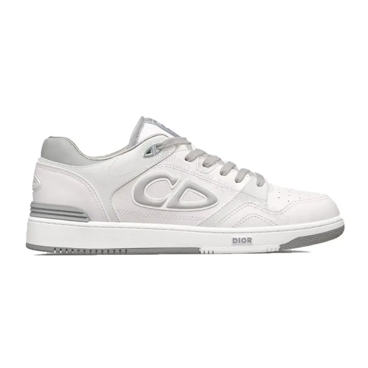 View 1 of DIOR B57 DRIBBLE SNEAKERS WHITE AND GRAY SMOOTH CALFSKIN WITH WHITE SUEDE – CD218