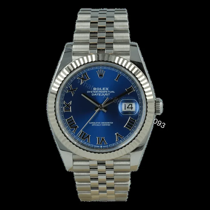 View 1 of Replica Rolex Datejust Blue Dial 126334 Jubilee Roman Dials 41 mm