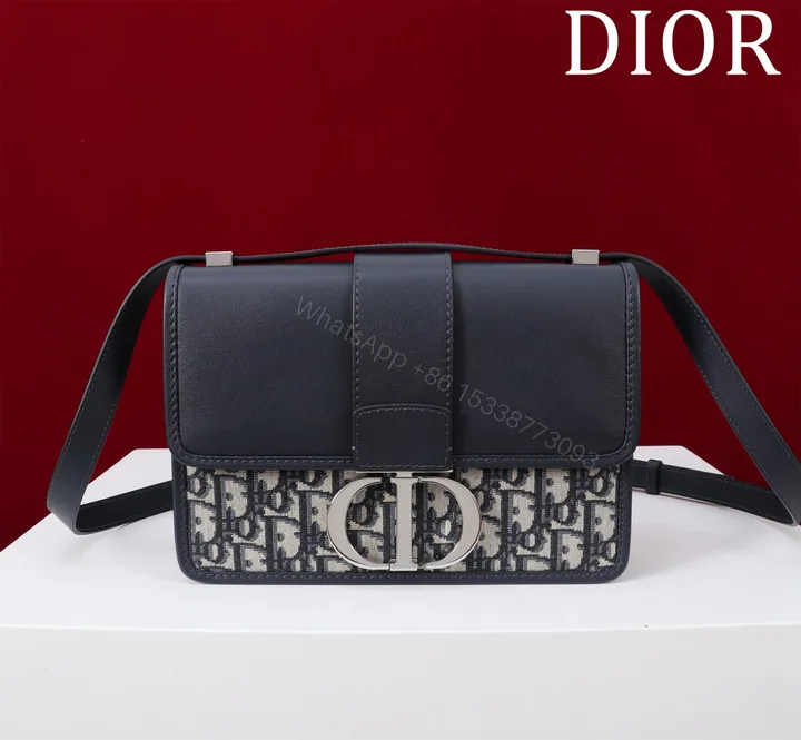 View 1 of Dior高仿30 Montaigne拼接包 女士CD標誌牛皮織布設計