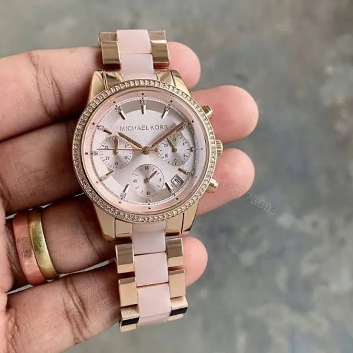 View 1 of First Copy Michael Kors Parker Rose Gold Pink Women’s Analog Watch