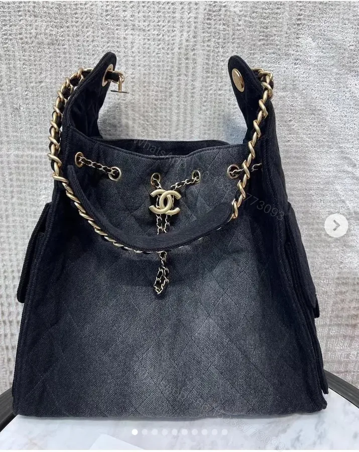 View 1 of CHANEL Large Hobo Black Bag