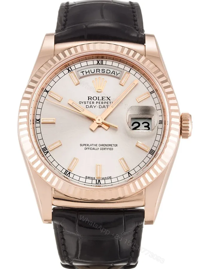 View 1 of Replica Rolex Day-Date Silver Dial 118135 36 mm