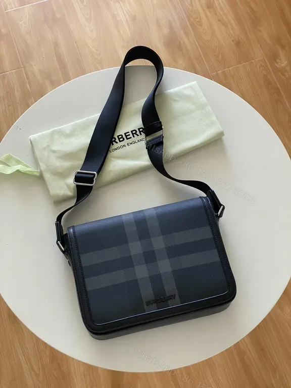 View 1 of Monochrome Check Crossbody â€“ Compact Luxury Bag