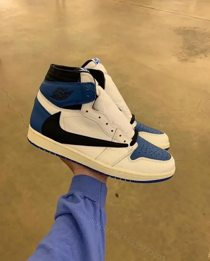 View 1 of TRAVIS SCOTT X FRAGMENT X AIR JORDAN 1