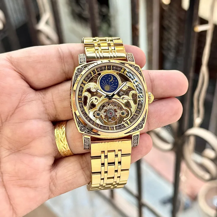 View 1 of Patek Philippe Skeleton Open Heart Automatic ( Silver Black /Golden )🖤