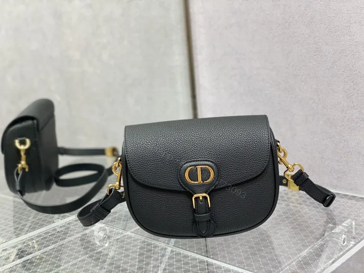 View 1 of Dior 高仿黑色荔枝皮Bobby半月包 女士款簡約百搭實用通勤包