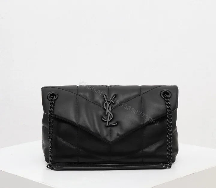 View 1 of Saint Laurent Medium Loulou Puffer Quilted Chain Bag