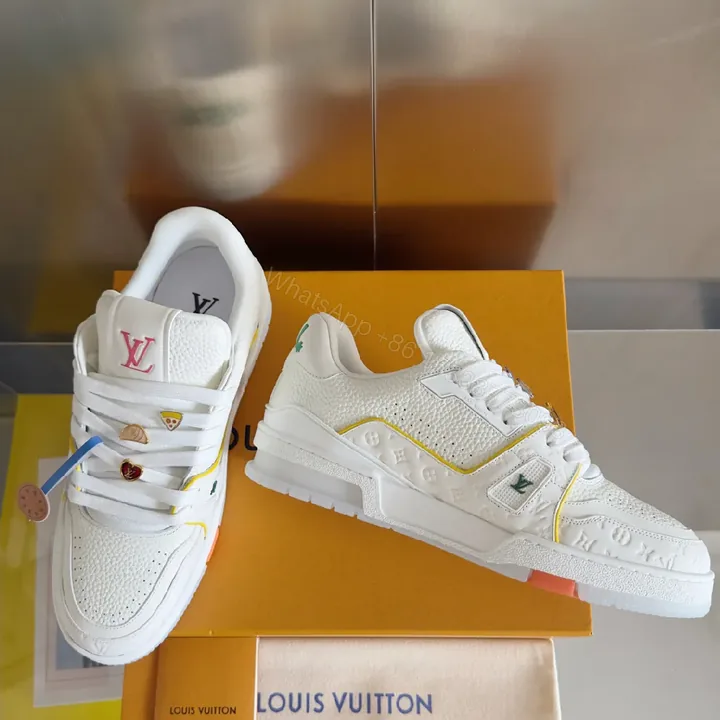 View 1 of Chic Multicolor Leather Trainer: Luxe Comfort Sneakers
