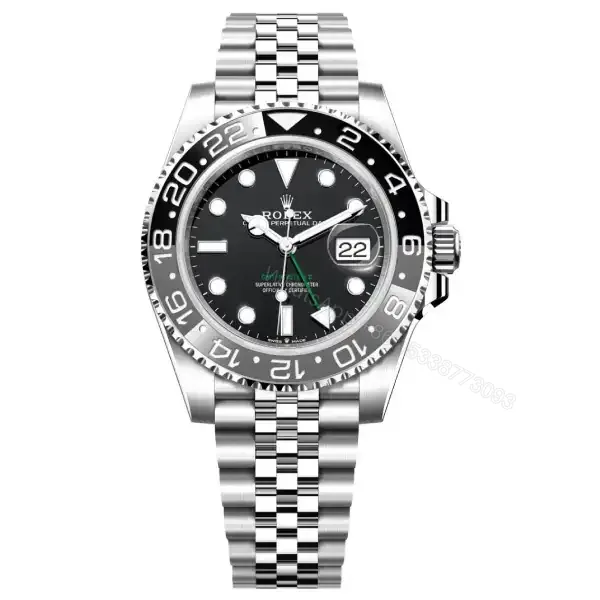 View 1 of Rolex GMT-Master II 126710GRNR Super Clone : Bruce Wayne Steel 40mm Jubilee