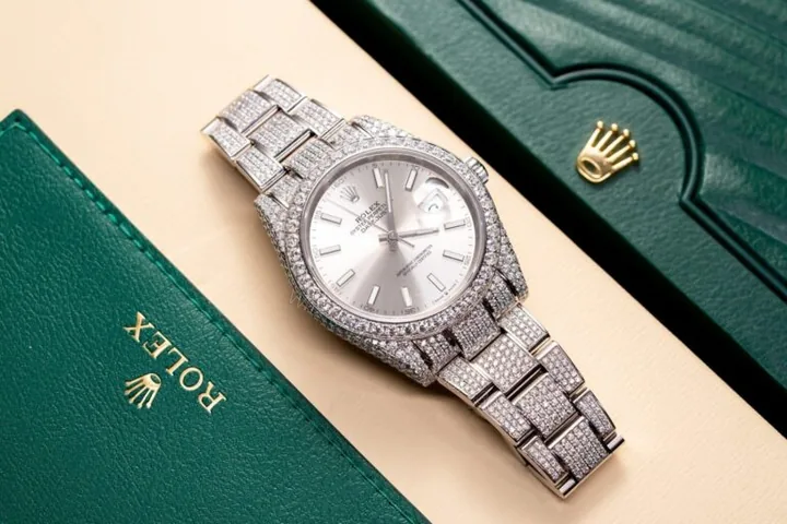 View 1 of Rolex Datejust 126334 41mm With Full Moissanite Diamonds