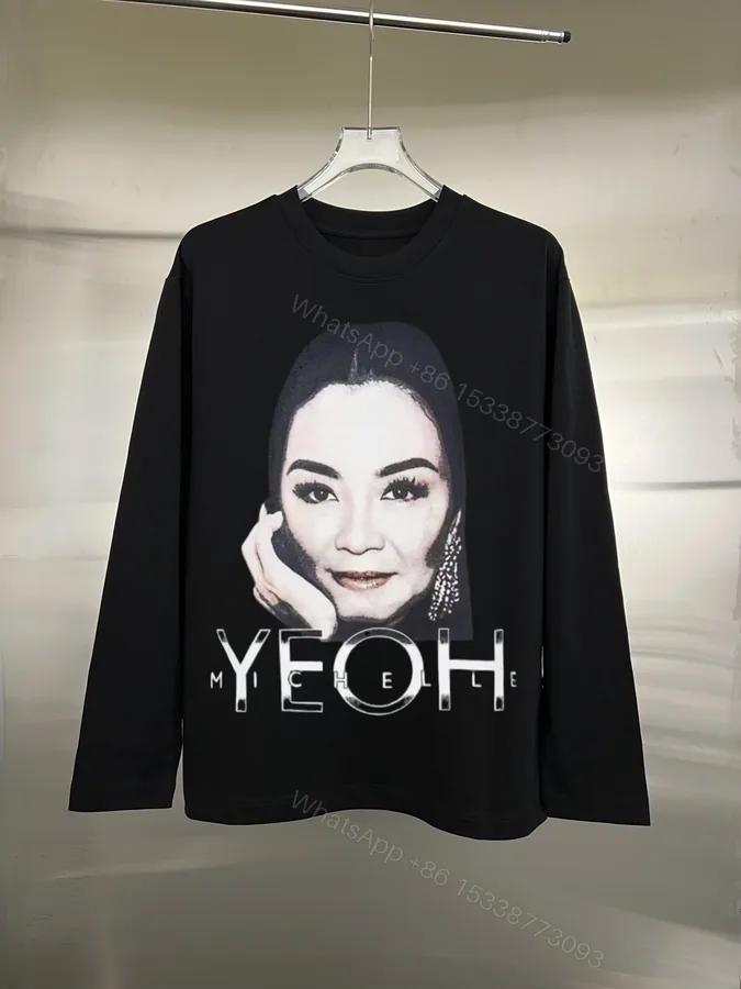 View 1 of Balenciaga高仿長袖T恤 Michelle YEOH 女星印花設計感男裝
